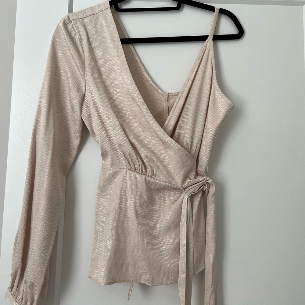 BCBG Max Azria front-tie peplum top